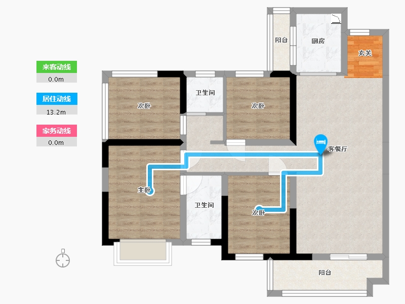 广西壮族自治区-钦州市-云星・钱隆天下-88.51-户型库-动静线