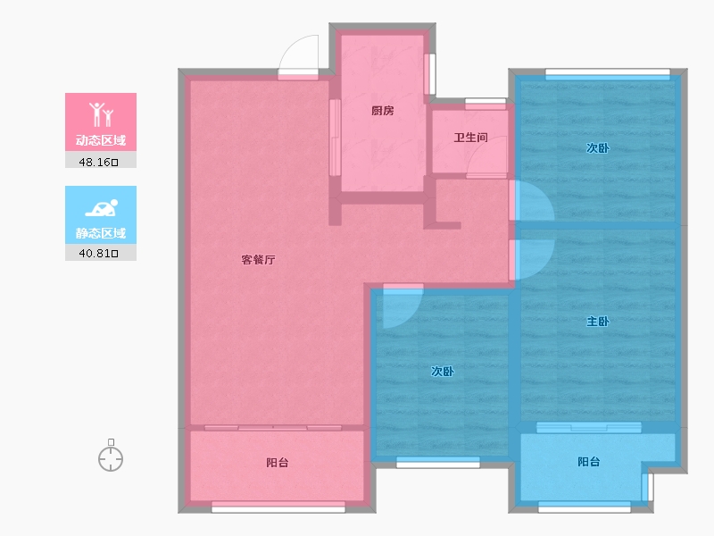 安徽省-滁州市-高速公园壹号-79.39-户型库-动静分区