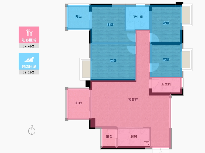 广西壮族自治区-南宁市-启迪亮2期科技公寓-95.01-户型库-动静分区