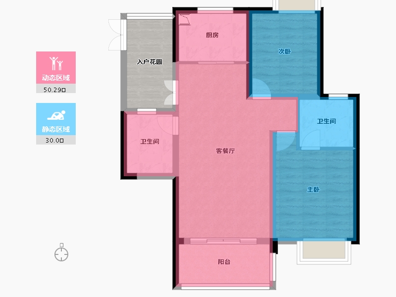 贵州省-贵阳市-世纪城-79.07-户型库-动静分区