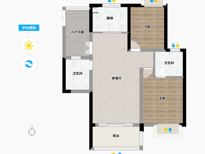 贵州省-贵阳市-世纪城-79.07-户型库-采光通风