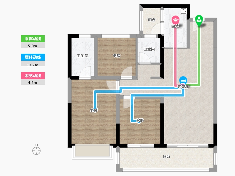 云南省-玉溪市-金科集美玉溪-83.53-户型库-动静线