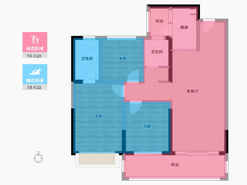 云南省-玉溪市-金科集美玉溪-83.53-户型库-动静分区