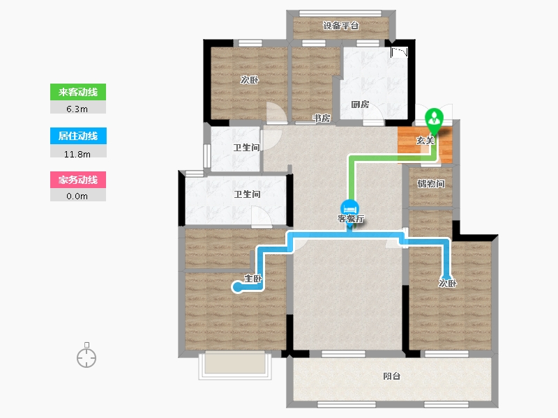 江苏省-常州市-新城・璞樾春秋-117.41-户型库-动静线