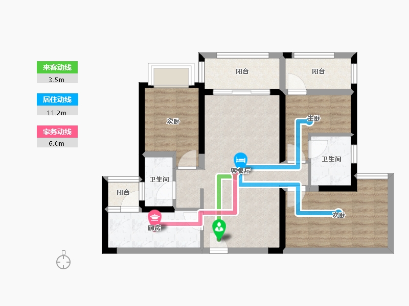 四川省-成都市-新景璟誉府-74.26-户型库-动静线