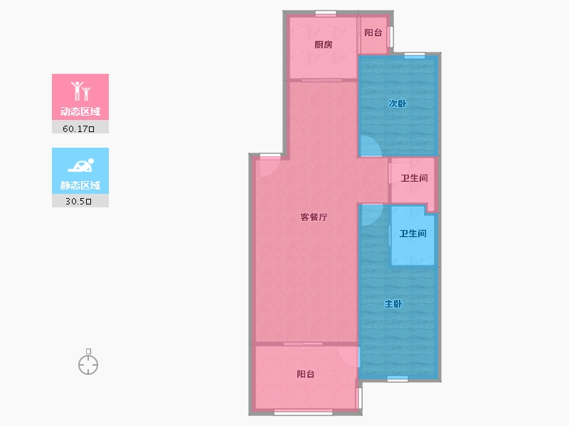 北京-北京市-育龙家园-83.01-户型库-动静分区