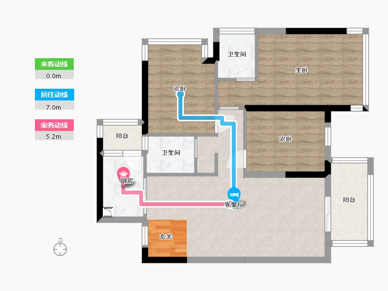 广西壮族自治区-南宁市-天健城天境-81.88-户型库-动静线