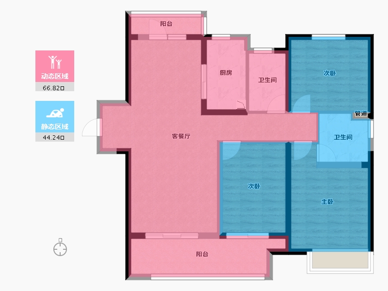 山东省-菏泽市-华地翡翠公园-99.07-户型库-动静分区