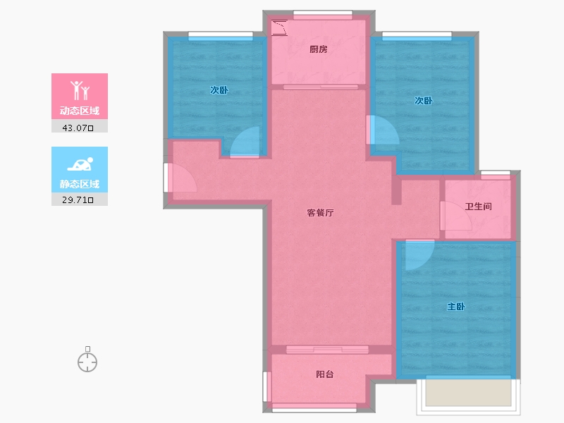 河南省-郑州市-万科民安云城-64.08-户型库-动静分区