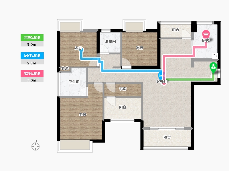 福建省-厦门市-马銮湾1号-102.40-户型库-动静线