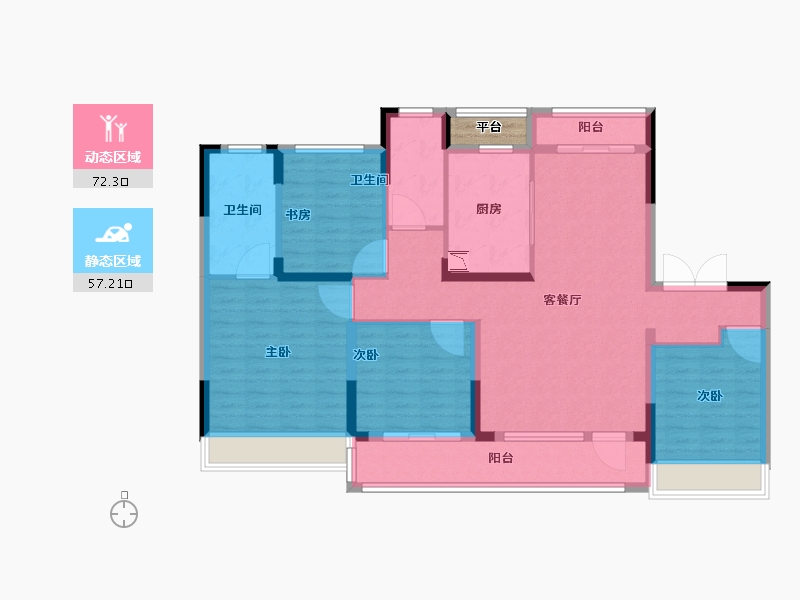 浙江省-温州市-保利天悦-117.61-户型库-动静分区