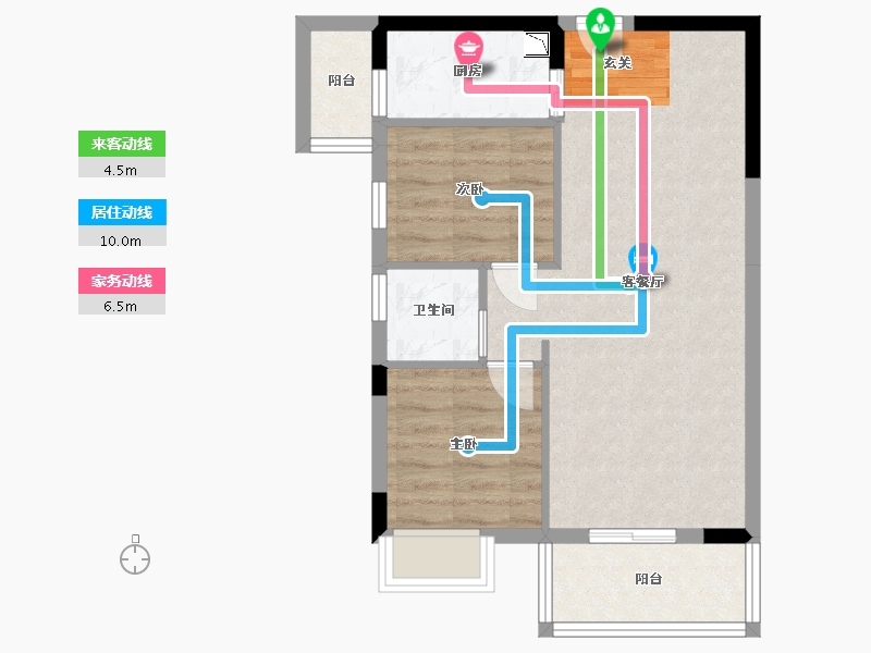 广西壮族自治区-南宁市-鑫邦华府-57.96-户型库-动静线