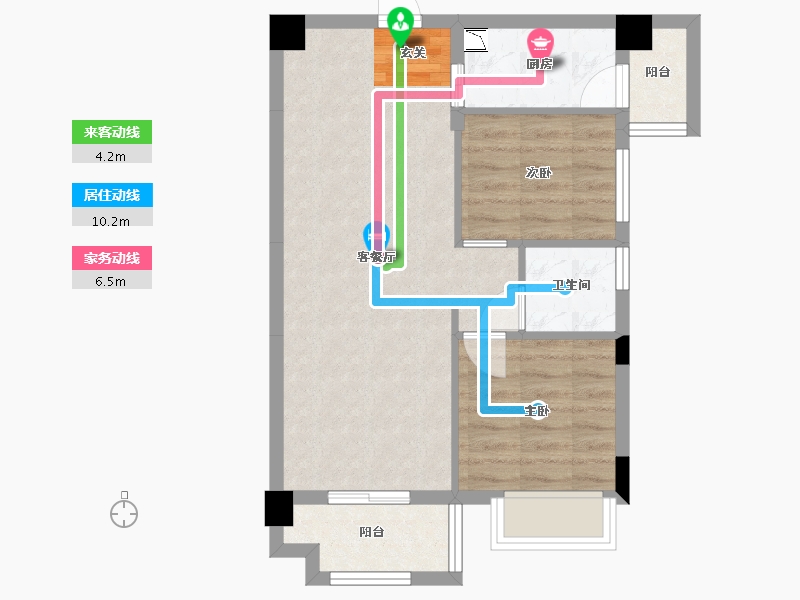 广西壮族自治区-南宁市-鑫邦华府-56.38-户型库-动静线