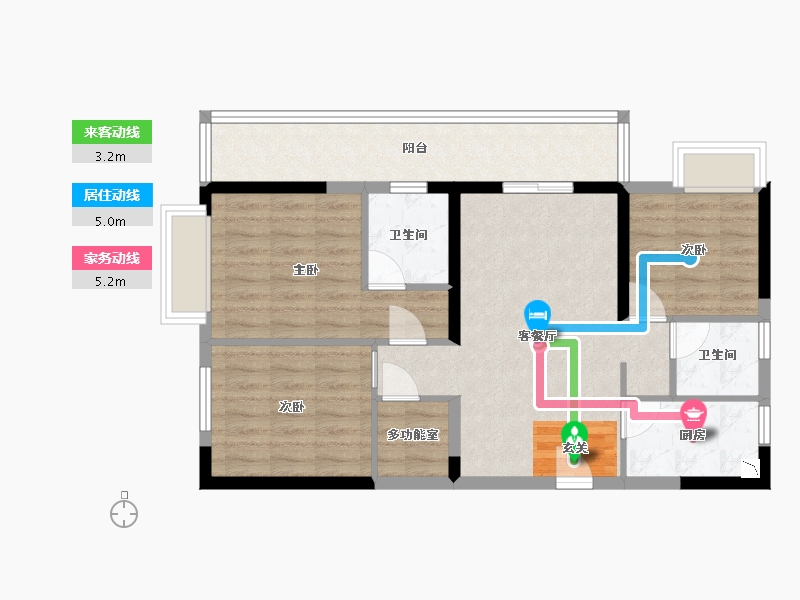 广西壮族自治区-南宁市-安吉大唐世家-78.06-户型库-动静线