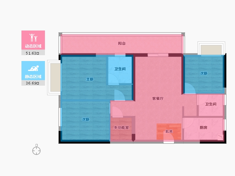 广西壮族自治区-南宁市-安吉大唐世家-78.06-户型库-动静分区