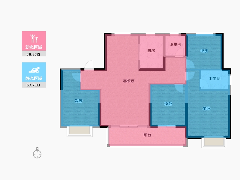 江苏省-盐城市-中南世纪城-120.07-户型库-动静分区