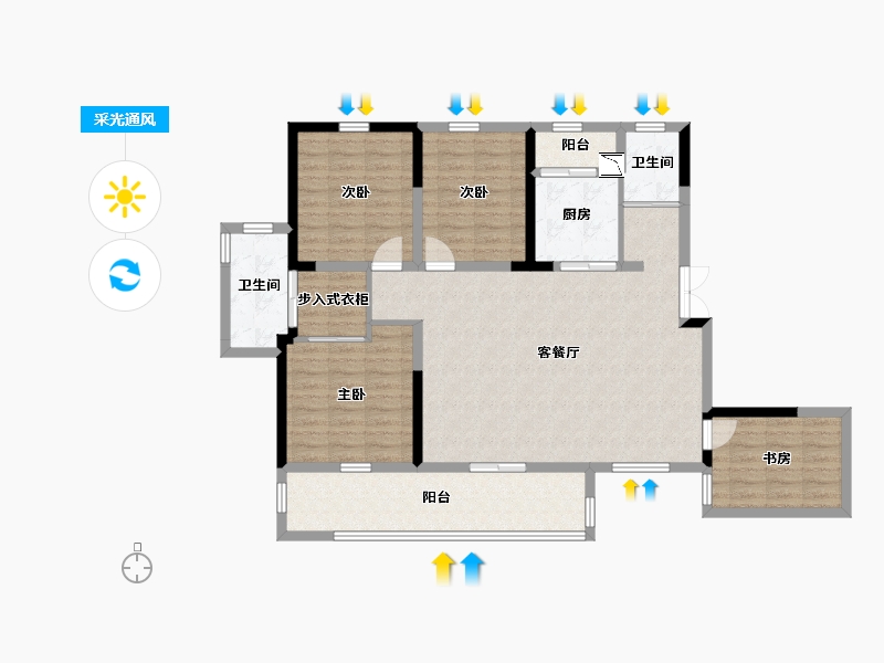 四川省-成都市-优品道锦绣-114.25-户型库-采光通风