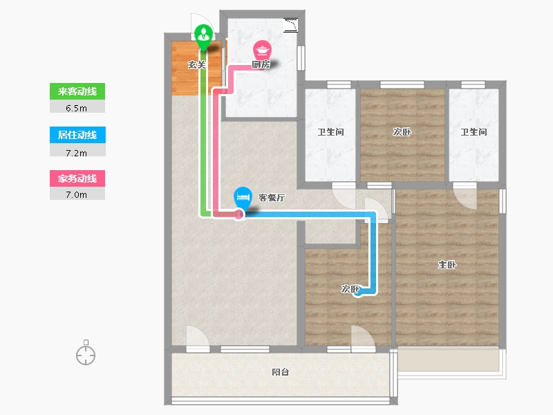 山东省-青岛市-灵山湾壹号-102.40-户型库-动静线