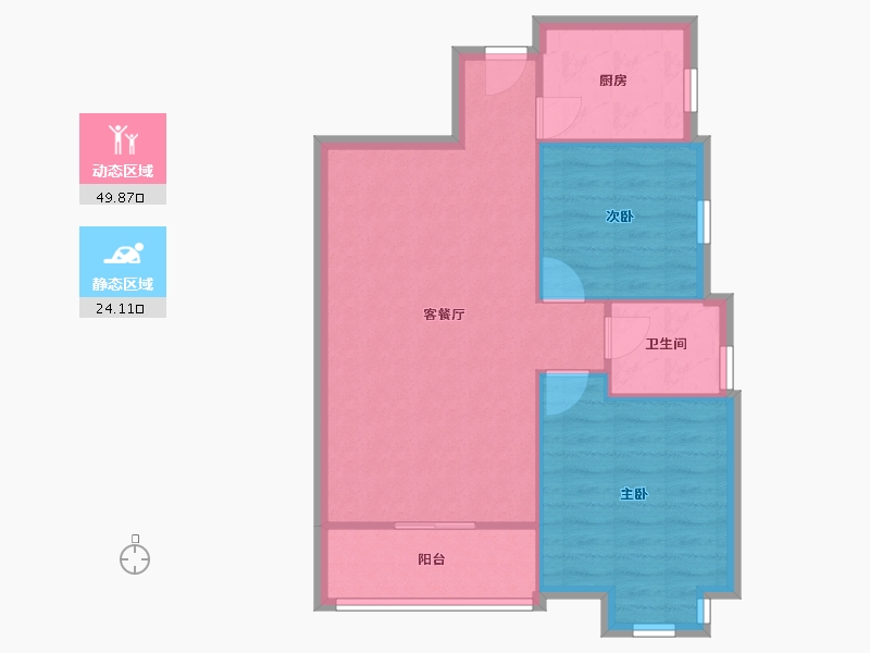 湖北省-武汉市-南湖名都B区-67.45-户型库-动静分区