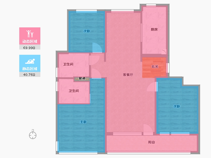 山东省-青岛市-融创・影都壹�-99.02-户型库-动静分区