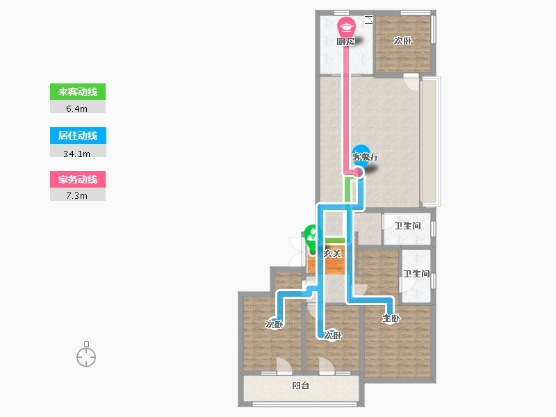 山东省-青岛市-海尔产城创蓝谷・海上东方-130.40-户型库-动静线