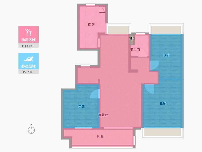 安徽省-芜湖市-伟星政务壹号-89.86-户型库-动静分区