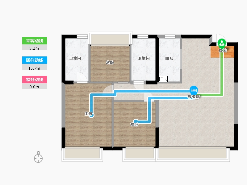 辽宁省-大连市-旭辉・江山樾-92.00-户型库-动静线