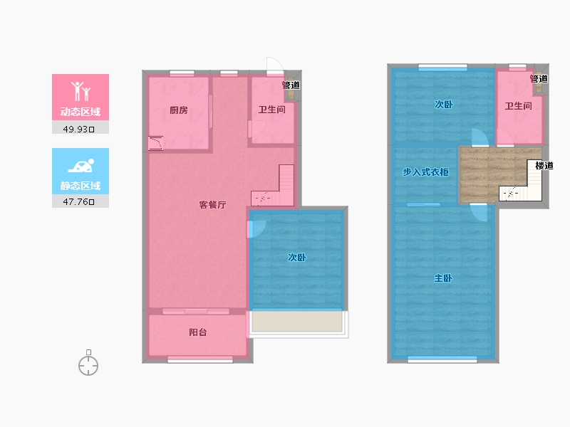 安徽省-芜湖市-伟星政务壹号-93.60-户型库-动静分区