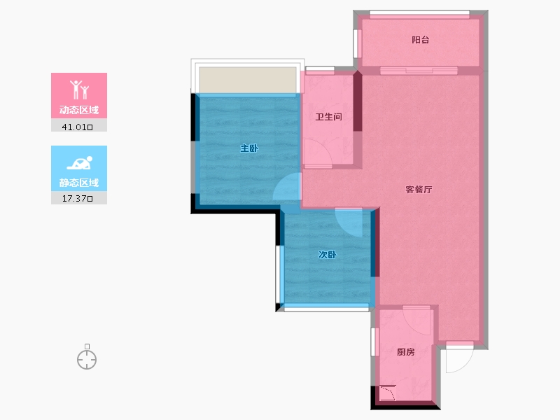 四川省-遂宁市-和喜・公园里-51.44-户型库-动静分区