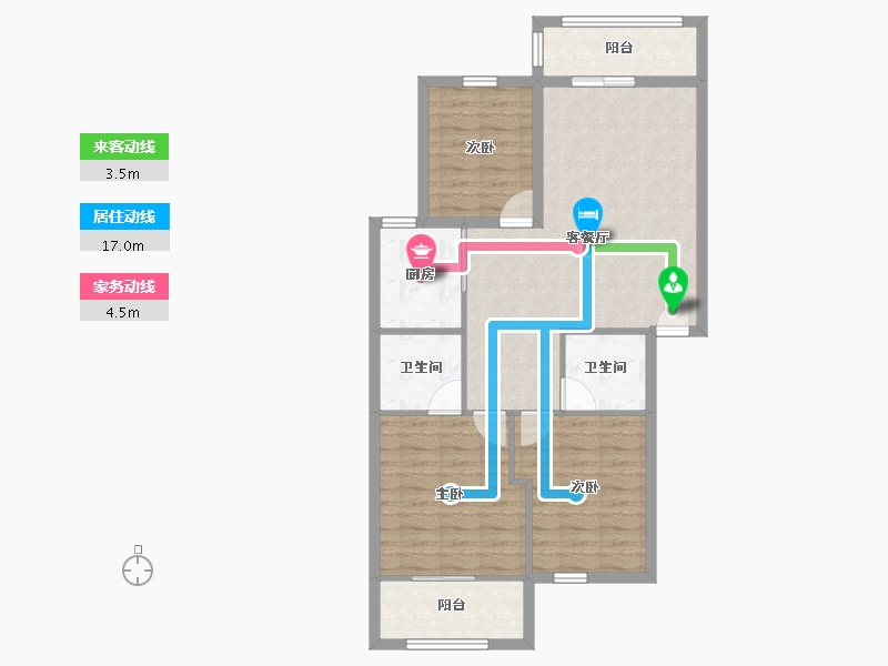 福建省-厦门市-源盛花园三期-82.97-户型库-动静线