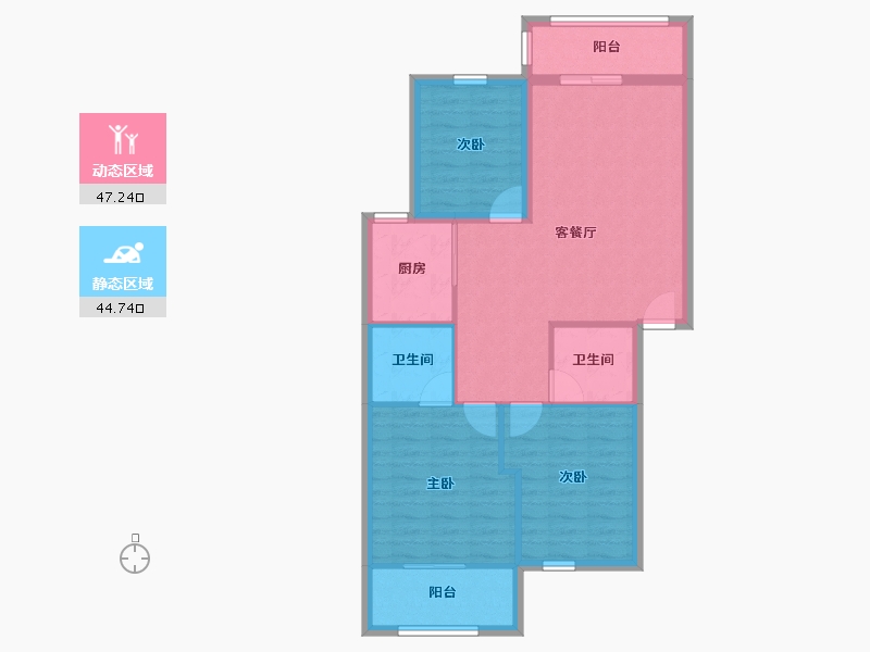 福建省-厦门市-源盛花园三期-82.97-户型库-动静分区