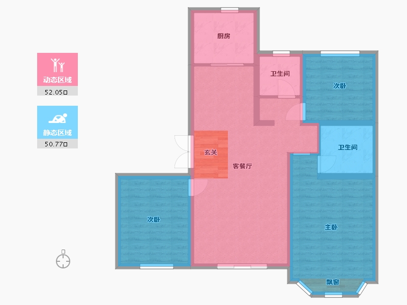 安徽省-马鞍山市-森隆英郡-92.80-户型库-动静分区