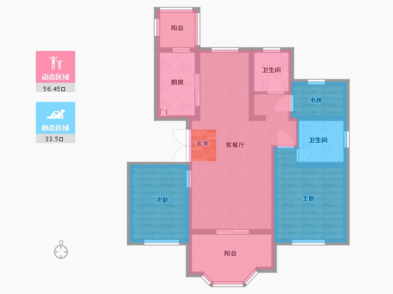 安徽省-马鞍山市-森隆英郡-79.20-户型库-动静分区