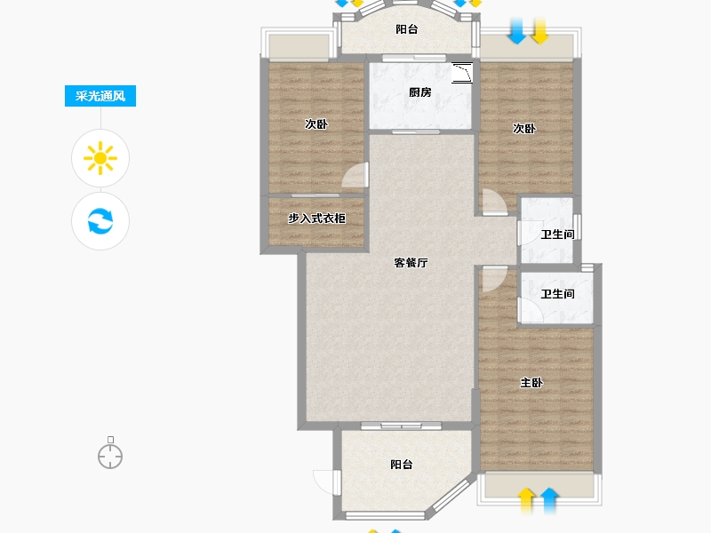 广东省-汕头市-经纬源家园-120.18-户型库-采光通风