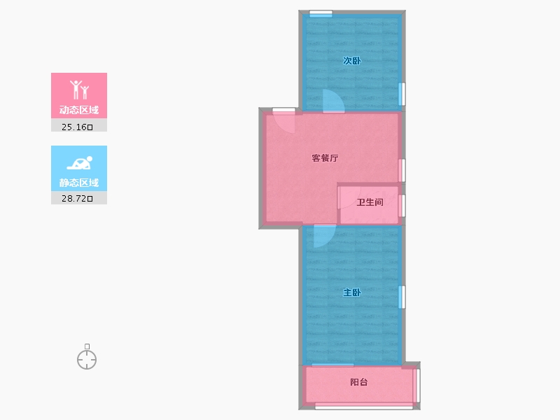 上海-上海市-兰溪路231弄-48.46-户型库-动静分区