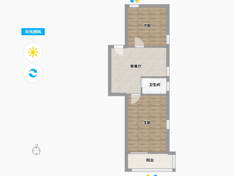 上海-上海市-兰溪路231弄-48.46-户型库-采光通风