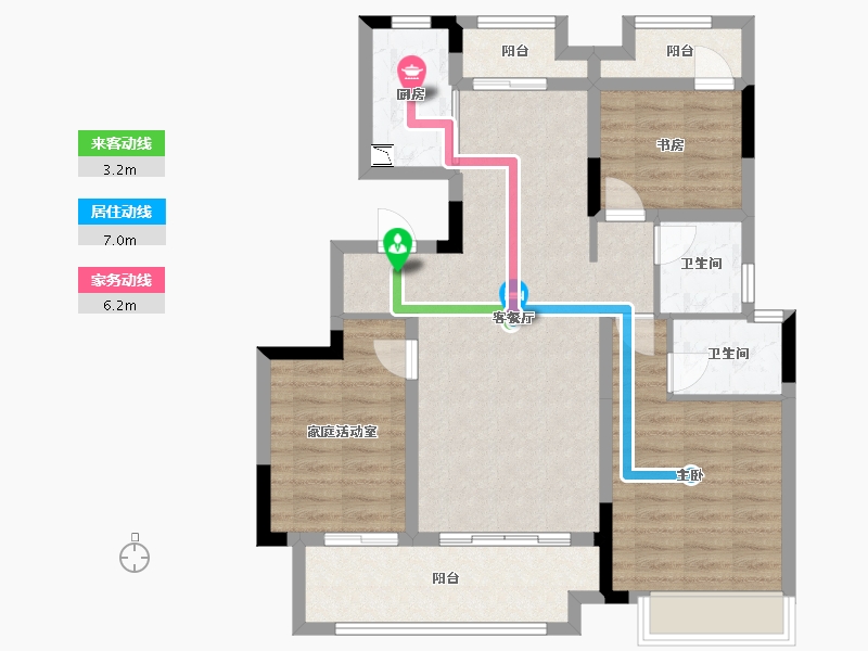 安徽省-滁州市-中丞 明湖原著-88.00-户型库-动静线