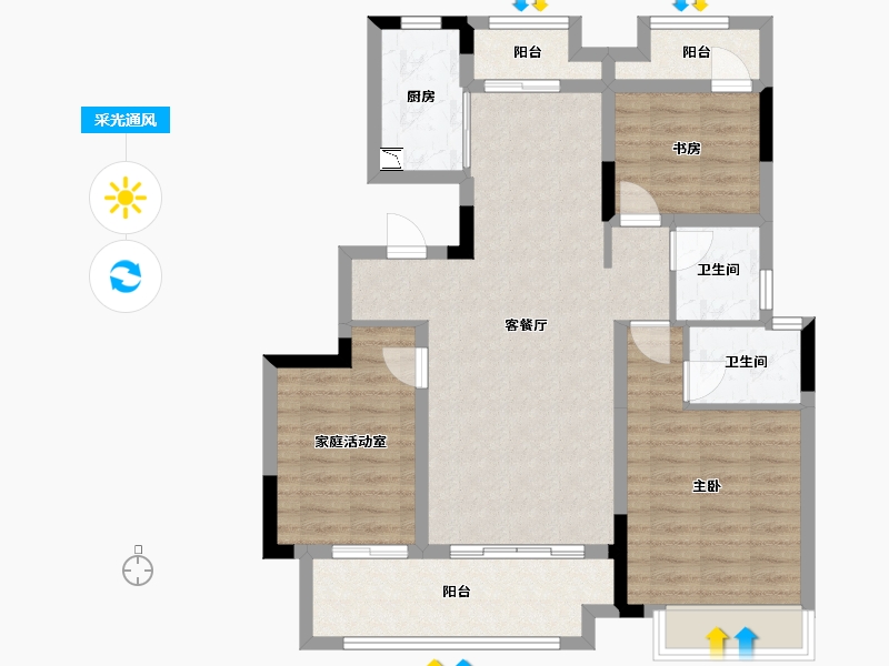 安徽省-滁州市-中丞 明湖原著-88.00-户型库-采光通风