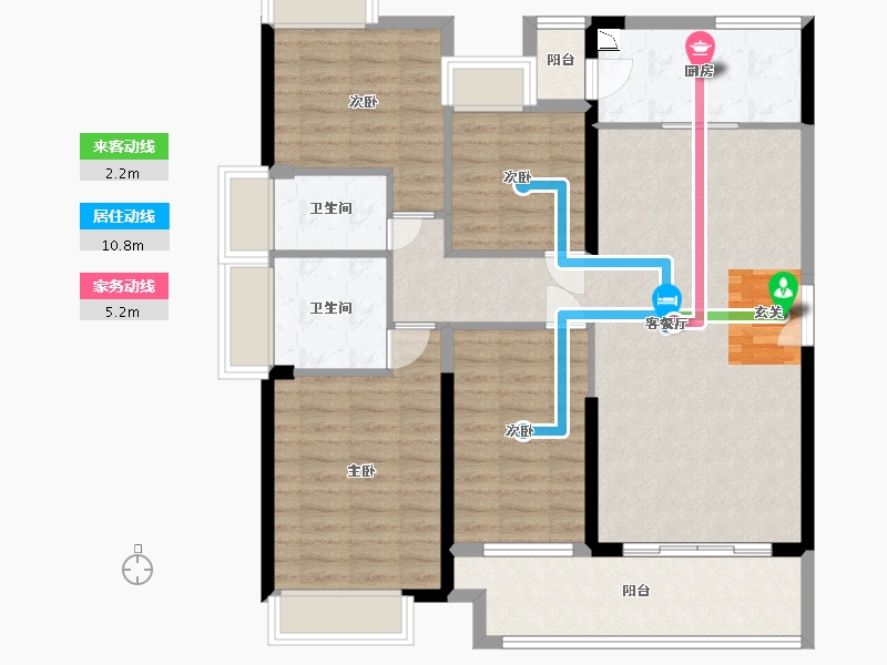 广东省-佛山市-润汉幸福汇广场-108.17-户型库-动静线