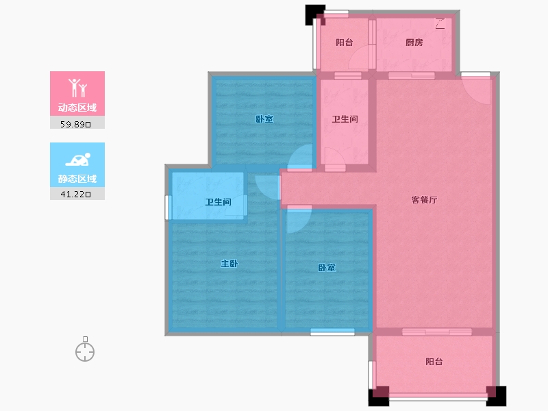 海南省-儋州市-建业・君邻大院-89.36-户型库-动静分区