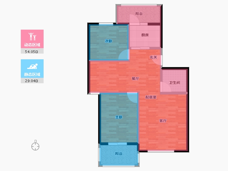 北京-北京市-水色时光-73.49-户型库-动静分区