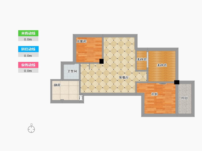 浙江省-宁波市-宝翠名苑，丽莎老师-56.36-户型库-动静线