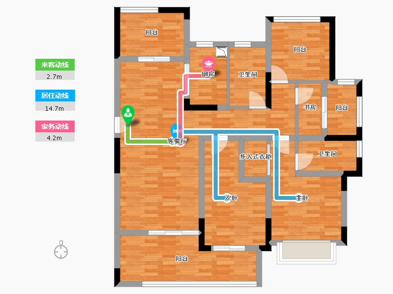 江苏省-常州市-融创常州御园-100.00-户型库-动静线