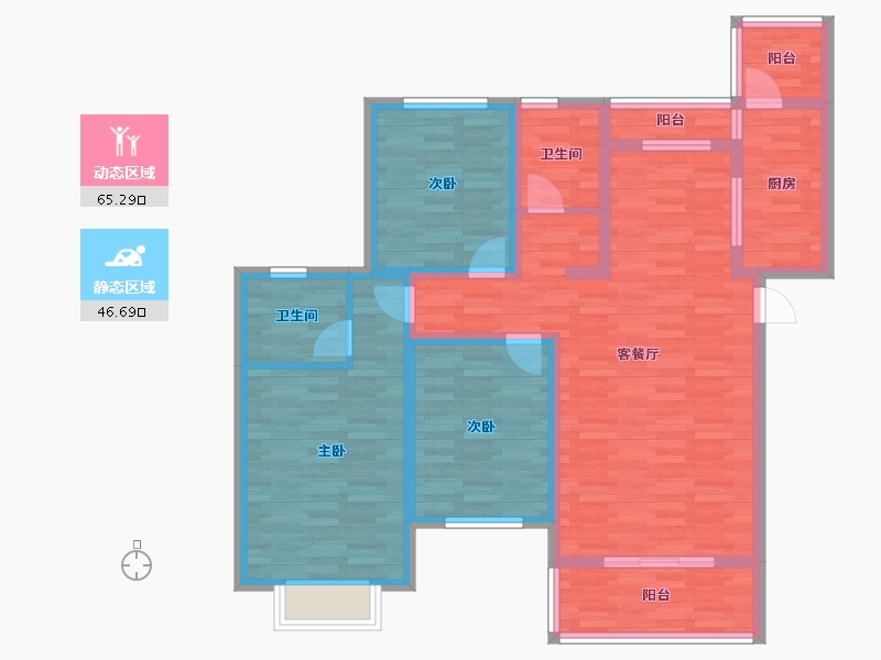 河南省-信阳市-凤凰牡丹园-99.00-户型库-动静分区