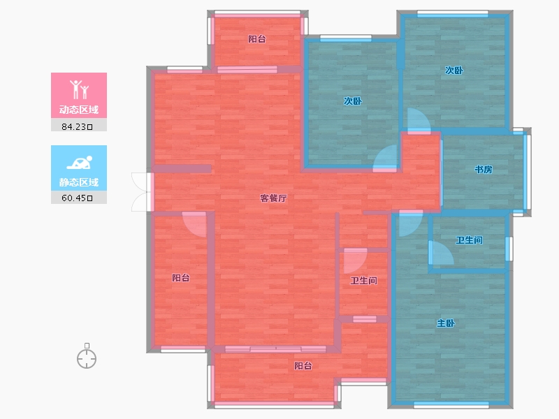 广西壮族自治区-百色市-麓湖养园-130.02-户型库-动静分区