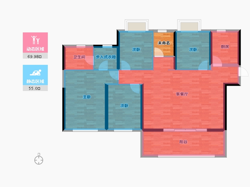 湖北省-襄阳市-汉江一品-116.46-户型库-动静分区