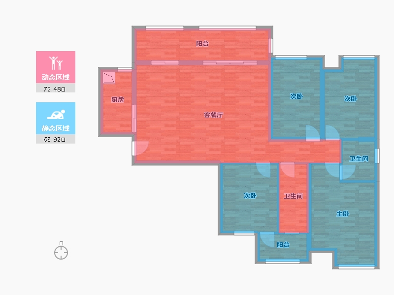 福建省-泉州市-百捷中央公园御府-122.75-户型库-动静分区