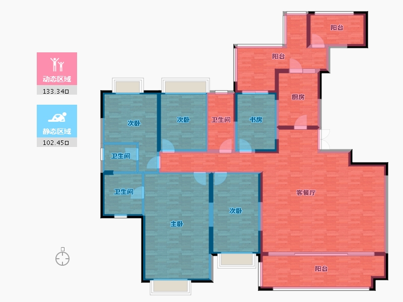 贵州省-贵阳市-中国铁建国际城-214.94-户型库-动静分区