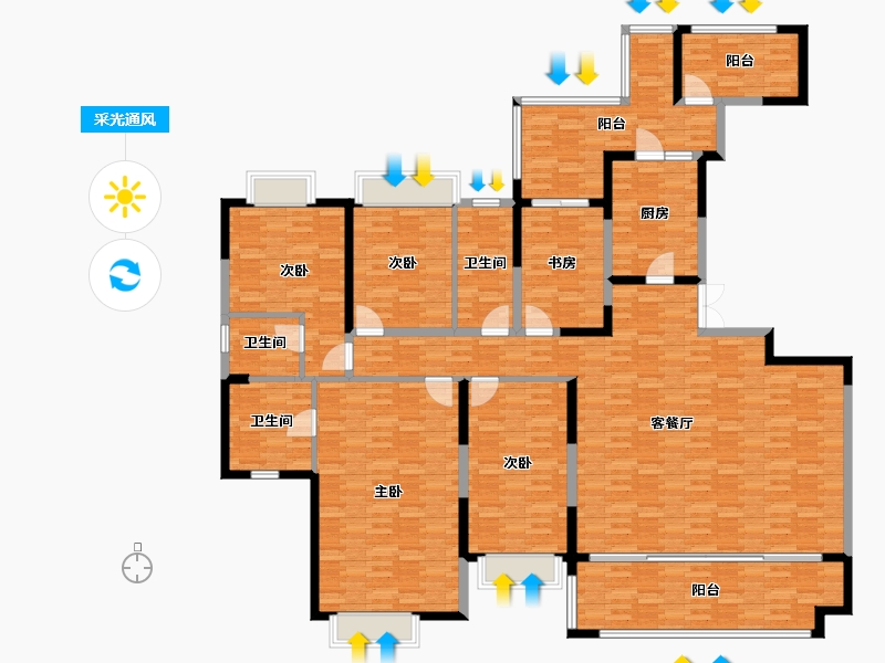 贵州省-贵阳市-中国铁建国际城-214.94-户型库-采光通风