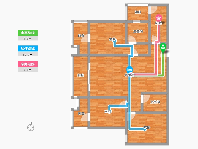 山西省-晋中市-馨雅清园-98.36-户型库-动静线